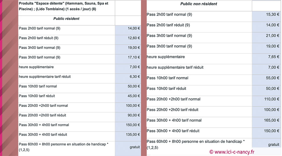 tarif espacedetente2